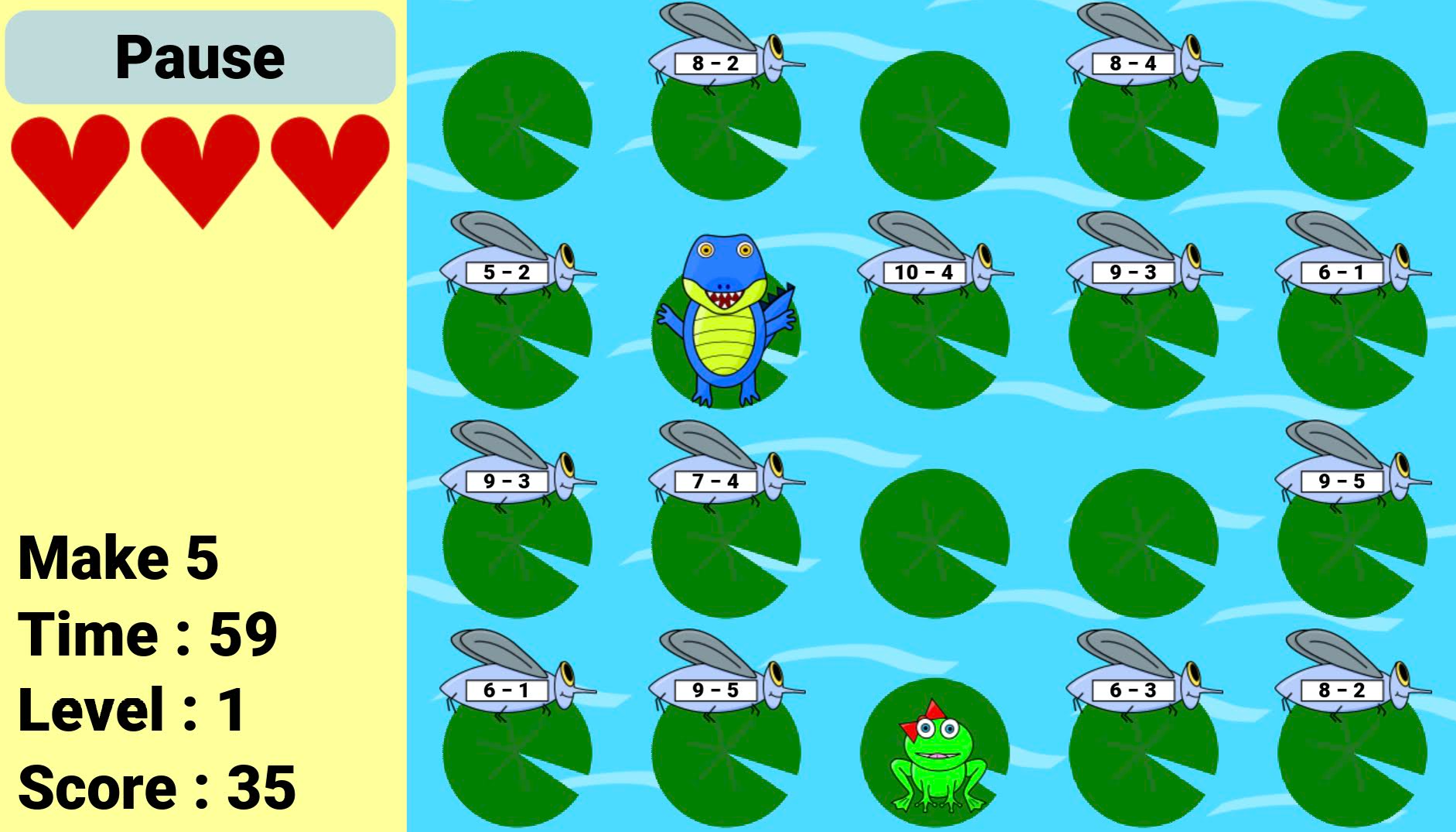 Number Nibbler math game