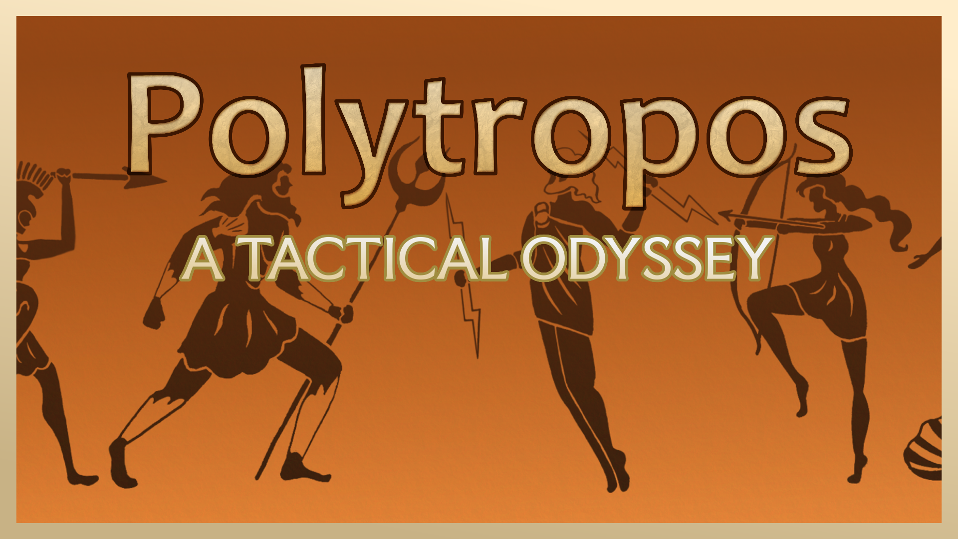 Polytropos artwork featuring heroes and creatures from Greek mythology